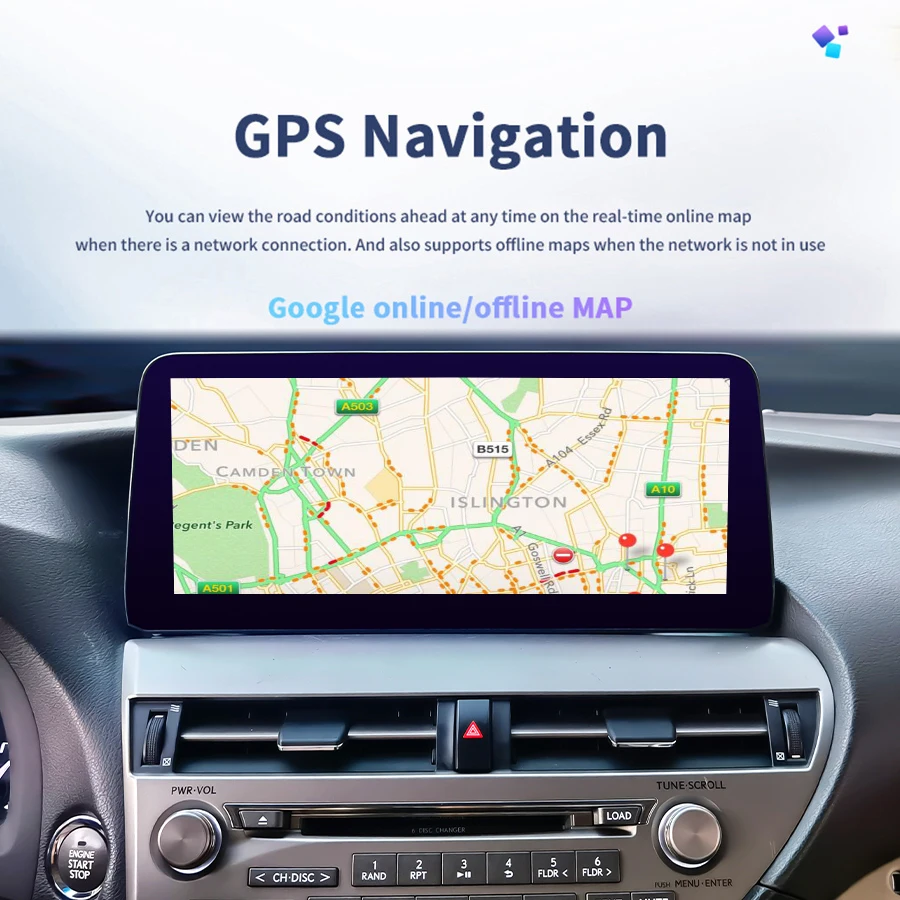 12,3-дюймовый Автомобильный радиоприемник GPS Навигация стерео Android 10 Экран для LEXUS RX270 RX300 RX350 2009-2014 Мультимедийный видеоплеер CarPlay