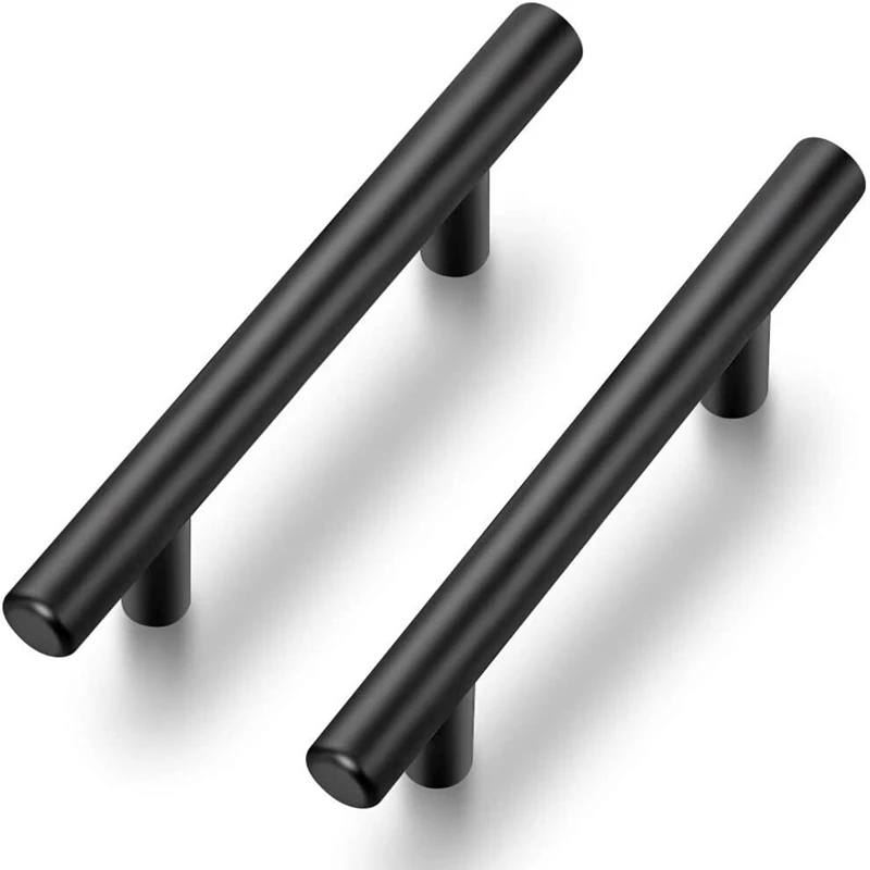 12 Упаковок черных кухонных выдвижных ящиков из нержавеющей стали, ручки шкафа длиной 150 мм, отверстие по центру 96 мм
