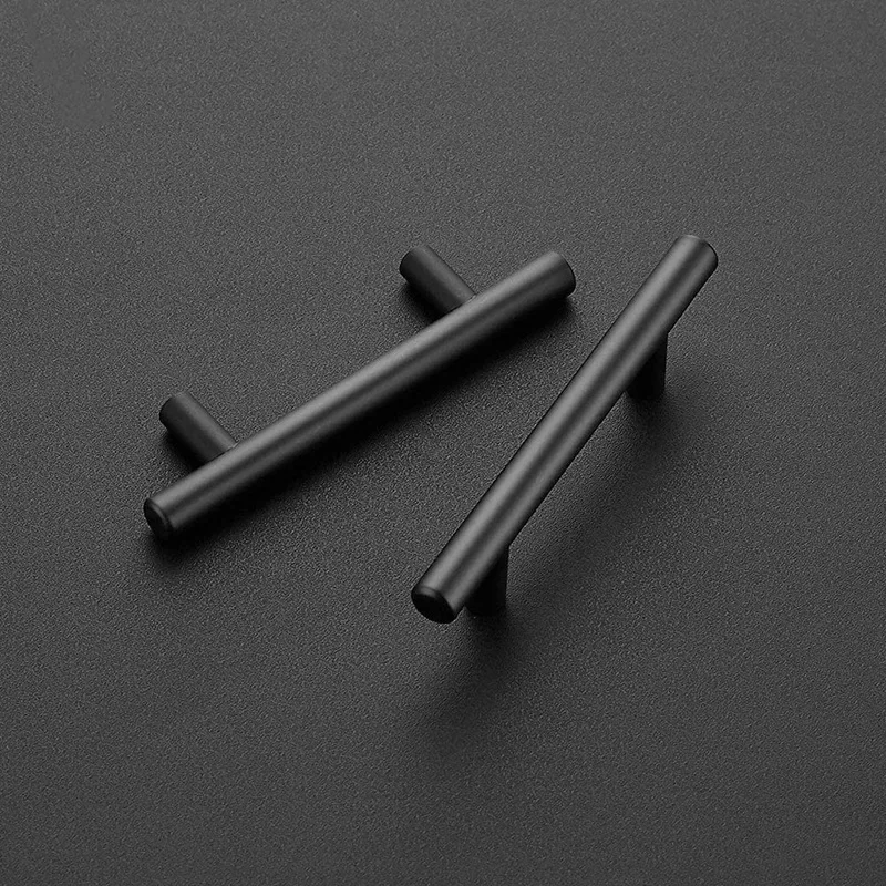 12 Упаковок черных кухонных выдвижных ящиков из нержавеющей стали, ручки шкафа длиной 150 мм, отверстие по центру 96 мм
