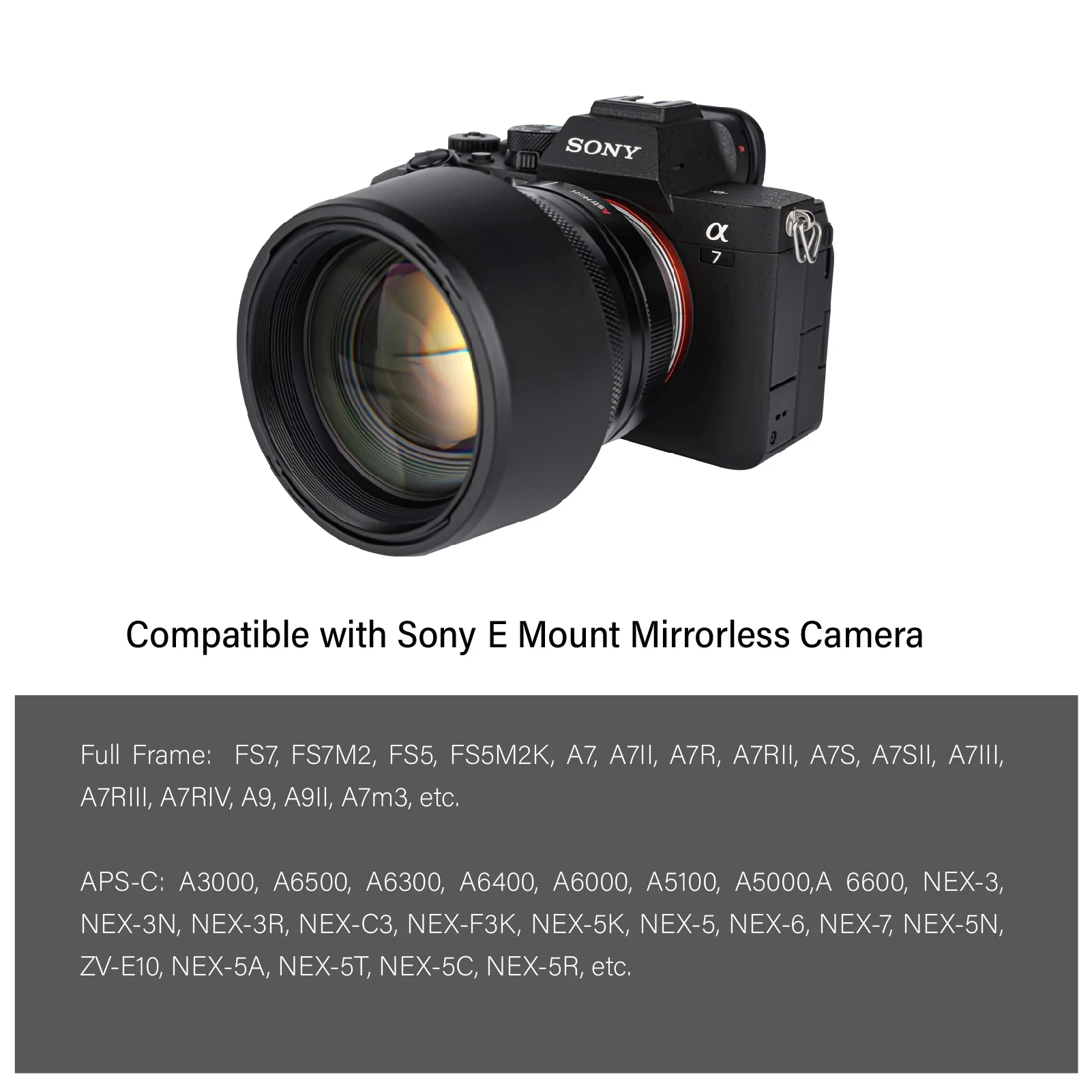 AstrHori 85 мм F1.8 AF Полнокадровый Портретный Объектив С Автоматической Фокусировкой Для Камеры Sony E Mount A6500 A6400 NEX-5A ZV-E10 A6600 VS Meike