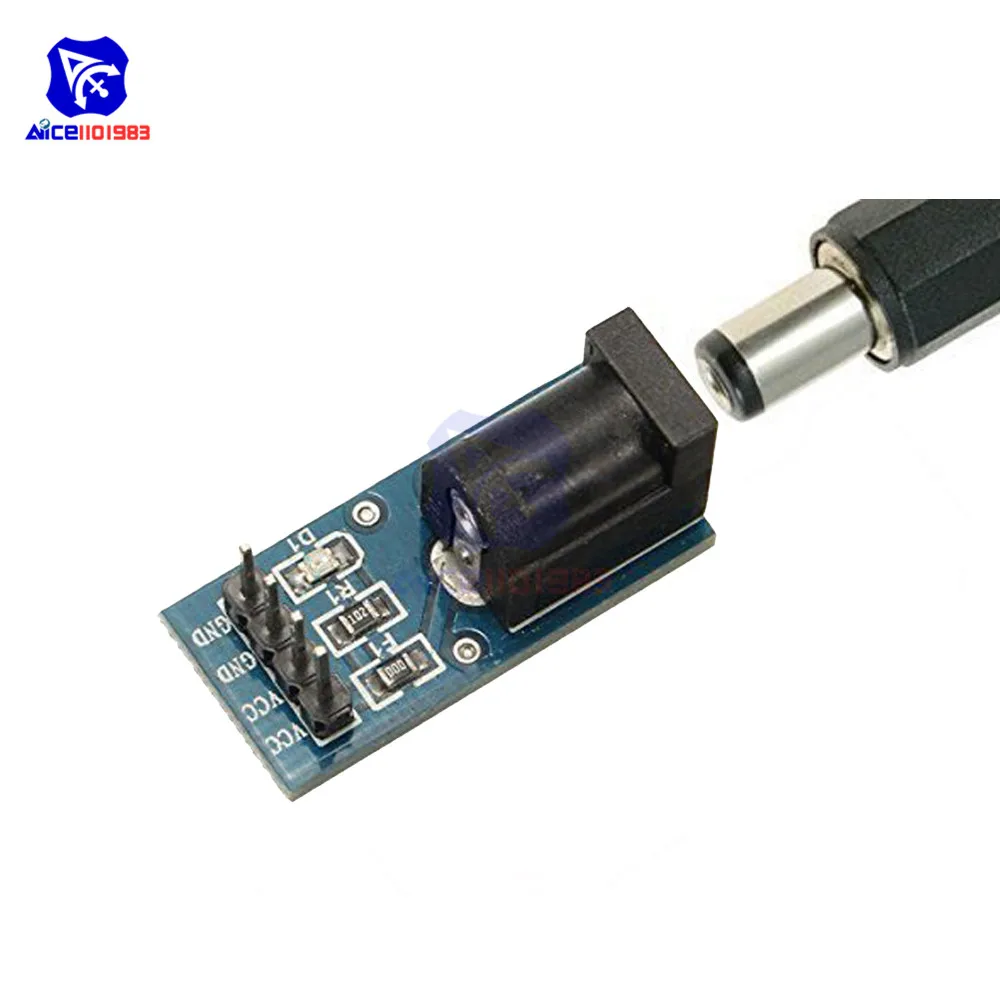 diymore 5,5x2,1 мм адаптер питания постоянного тока модуль печатной платы со светодиодным индикатором