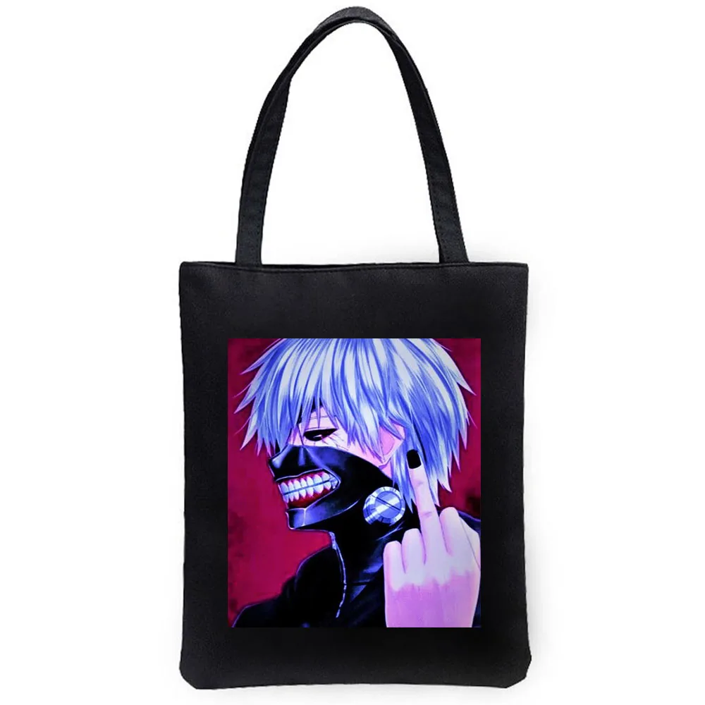 Kaneki Ken Аниме Tokyo Ghoul Япония Сумки-тоут, женская холщовая сумка для покупок через плечо