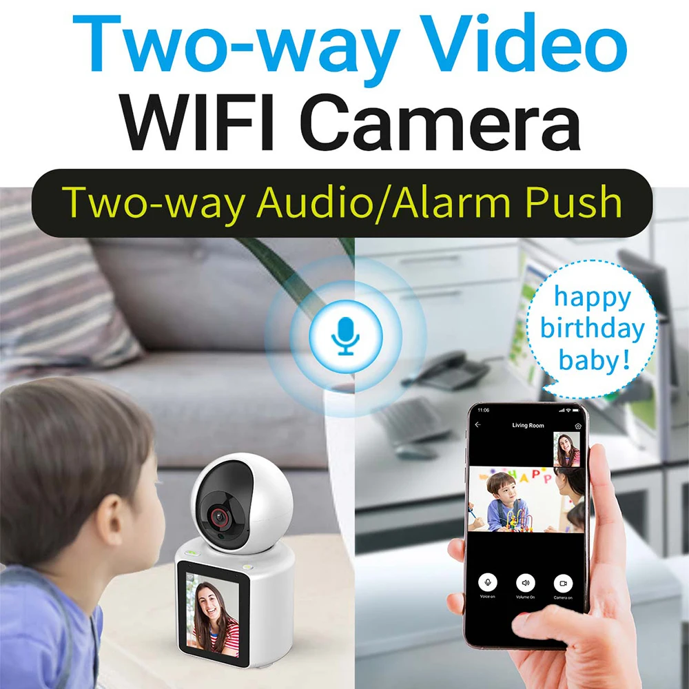 PTZ WIFI камера 1080P, Радионяня, автоматическое отслеживание в один клик, видеонаблюдение, камера видеонаблюдения 