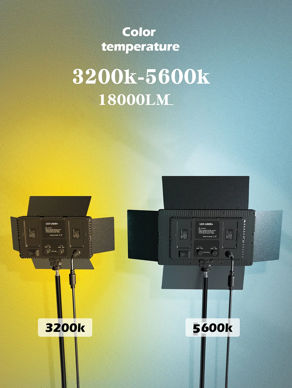 U800 Светодиодный Светильник Для Фотостудии Tiktok Youbute Game Live Video Lighting 40 Вт/50 Вт Портативная Лампа Для Видеозаписи и Фотосъемки