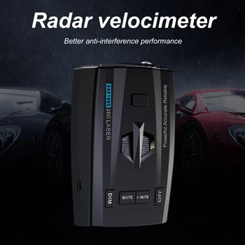 Автомобильный радар-спидометр RAD1000, Голосовое оповещение, Радарный детектор контроля скорости, система предупреждения о превышении скорости автомобиля, Автоматический радарный спидометр