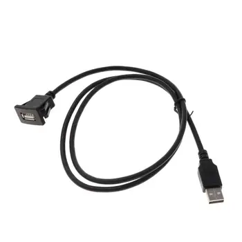 Автомобильная удлинительная панель USB2.0, кабель для скрытого монтажа, комплект для приборной панели, площадь 1 м