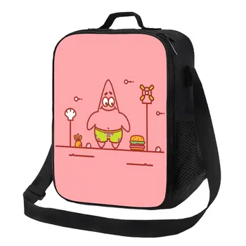 Женская сумка-тоут Patricks Cartoon Star Manga с изоляцией для ланча, портативный термоохладитель, ланч-бокс для еды, кемпинг, путешествия