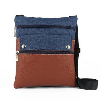dhl или EMS 20шт Женская джинсовая сумка через плечо, женские сумки-мессенджеры, новые дизайнерские модные сумки с заклепками