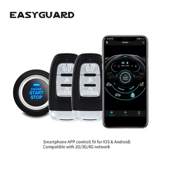 Приложение EASYGUARD для смартфона 4G, 3G, 2G система бесключевого доступа, автоматический запуск, мобильная остановка, интеллектуальная кнопка управления Android и IOS