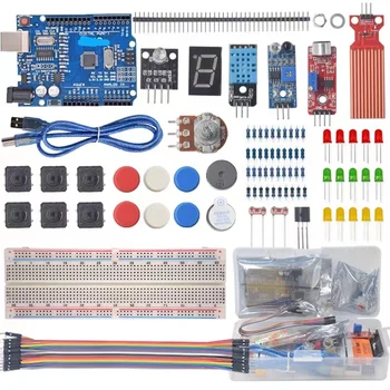 Базовый стартовый набор для Arduino Uno R3 DIY Kit - плата R3 / макет с розничной коробкой