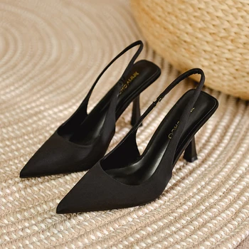Женская обувь Пикантные женские туфли-лодочки на высоком каблуке, босоножки на шпильке, женская обувь, босоножки-шлепанцы с заостренным носком, женские туфли-лодочки, вечерние модельные туфли