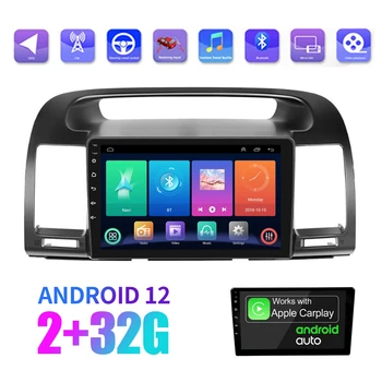 Автомобильный GPS-радио Android 12, стереоплеер CarPlay для Toyota Camry 2000-2006, сенсорный экран, Bluetooth, USB, музыка, видео, мультимедиа