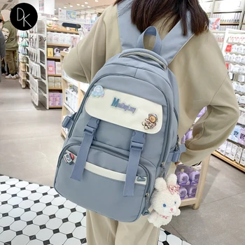 Рюкзак большой емкости Harajuku Girls для женщин, нейлоновая школьная сумка, рюкзаки для ноутбука для студенток, сумки для книг для девочек-каваи