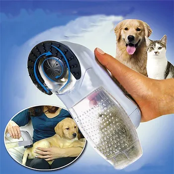 Портативное устройство для удаления шерсти домашних животных, Электрический пылесос для массажа кошек и собак, Щетка для чистки шерсти домашних животных