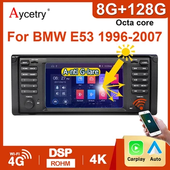 8G 128G Carplay Android 12 Автомагнитола с Экраном Для BMW E53 X5 5 Серии E39 M5 2 Din Авто Стерео Мультимедийный Плеер Bluetooth