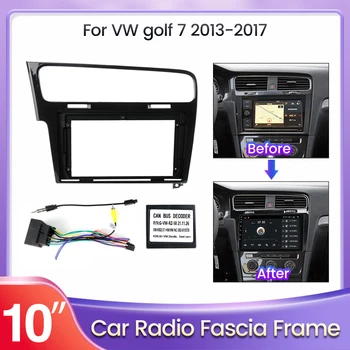 Автомобильная стереосистема 2 din с диагональю 10,1 дюйма, рамка лицевой панели, большой экран, модифицированная навигация для Volkswagen Golf 7 13-17, рамка приборной панели
