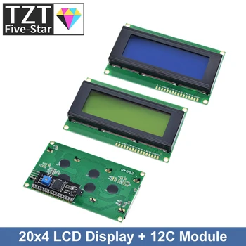 LCD2004 + I2C 2004 20x4 2004A Синий/Зеленый экран HD44780 Символьный ЖК-дисплей/с Модулем Адаптера Последовательного интерфейса IIC/I2C для Arduino