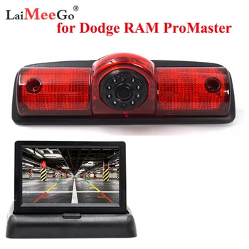Автомобильная камера заднего вида 1080P, камера заднего вида, резервная парковка, светодиодный стоп-сигнал, 7-дюймовый автомобильный монитор заднего вида для Dodge RAM ProMaster