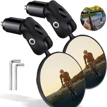 Велосипедное зеркало заднего вида с гибким поворотом на 360 градусов, Маленькие боковые зеркала, отражатели, зеркало на руле MTB шоссейного велосипеда