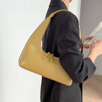 Осенью 2022 года Новая женская сумка, модная яркая кожаная сумка подмышками, женская дорожная сумка и кошелек, маленькие сумки-подушки