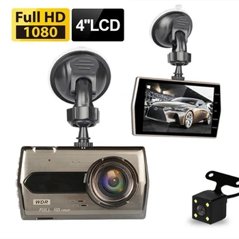 Видеорегистратор Автомобильный Видеорегистратор 4.0 Full HD 1080P Камера заднего Вида, Видеомагнитофон, Черный Ящик, Видеорегистратор ночного видения, Автомобильные Аксессуары, Многоязычный