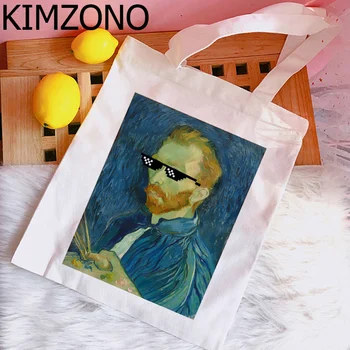 Хозяйственная сумка Van Gogh холщовая джутовая сумка для покупок эко-сумка bolsas ecologicas string net boodschappentas sacolas