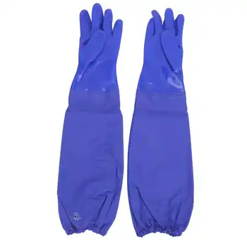 Химически стойкие перчатки с ПВХ покрытием, устойчивые к маслам, кислотам, щелочам, с длинным рукавом, матовые, нескользящие, износостойкие