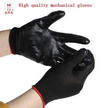 2022 новые черные нитриловые перчатки для работы с механическими перчатками, износостойкие и гибкие перчатки10 / сумка
