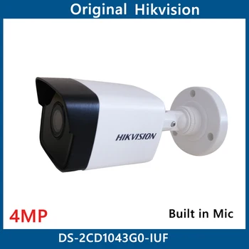 Hikvision Bullet Survillance Camera Наружная Встроенная Микрофонная ИК-камера 30m Onvif Poe IP-камера для защиты безопасности NVR DS-2CD1043G0-IUF