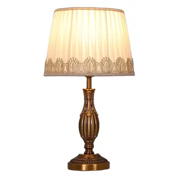 Антикварные медные настольные лампы в европейском стиле, американская роскошная гостиная, прикроватная лампа для спальни, настольные лампы с дистанционным управлением, освещение