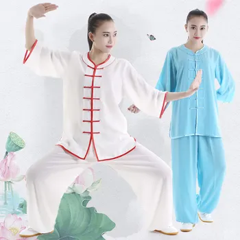 высококачественные женские летние костюмы тайцзи кунг-фу тайцзи униформа одежда для боевых искусств ушу