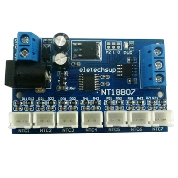 7-канальный датчик температуры RS485 NTC Измерение Безбумажного регистратора MODBUS RTU PLC NT18B07
