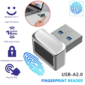 USB-модуль считывания отпечатков пальцев для Windows 10/11, биометрический сканер, модуль блокировки входа / Sign-in для разблокировки отпечатков пальцев портативного ПК