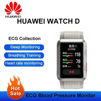 НОВЫЕ наручные часы Huawei WATCH D, записывающие ЭКГ, Измеряющие артериальное давление, измерение температуры во время сна, смарт-спортивные Телефонные часы
