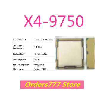 Новый импортный оригинальный процессор X4-9750 9750 4 ядра 4 потока 2,4 ГГц 125 Вт 65 нм DDR3 R4 гарантия качества FM2 +