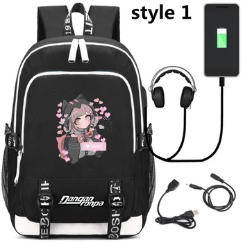 Аниме Dangan Ronpa D-Danganronpas Рюкзак Monokuma, Школьный рюкзак, сумка для книг, USB-зарядка, сумки для ноутбуков