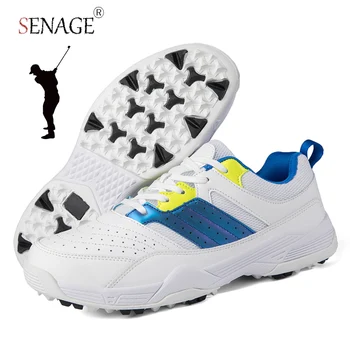 SENAGE / Новая качественная обувь для гольфа в классическом стиле, мужские дышащие профессиональные кроссовки для гольфа, женская обувь для тренировок с нескользящими шипами для гольфистов