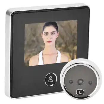 Цифровое устройство просмотра дверей Устройство просмотра дверной камеры с широким углом обзора 90 ° для домашней безопасности