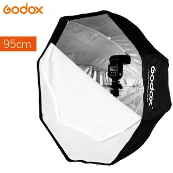 Godox Портативный 95 см/37,5 дюйма Зонтичный восьмиугольный Софтбокс-отражатель для вспышки Speedlight