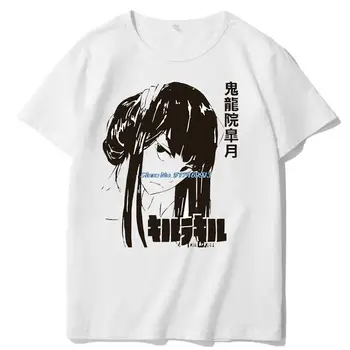 Графические футболки Satsuki Kiryuin Kill La Kill, футболки с коротким рукавом, футболка оверсайз, летняя уличная одежда Harajuku, мужская одежда