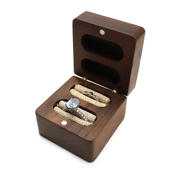 Коробка с двойным кольцом F19D, Обручальное кольцо для футляра, Органайзер для ювелирных изделий, свадебное предложение