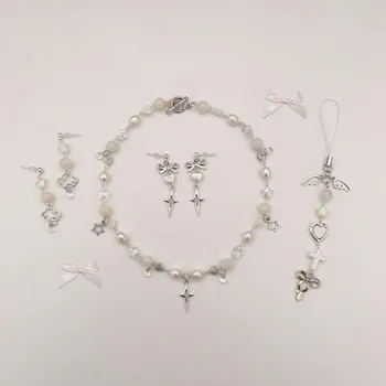 Вдохновленные ювелирные изделия ожерелье серьги телефон шарм ювелирные изделия подарок девушке