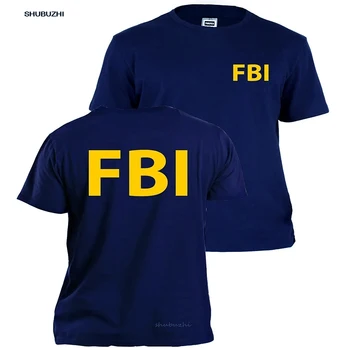 Футболка ФБР, футболка правительственного агента, секретная служба, футболка ЦРУ Мужская Повседневная Хлопковая Черная футболка С коротким рукавом