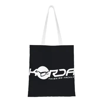 Сумки для покупок с логотипом Korda Fishing, забавная Холщовая сумка для покупок, большая вместительная Прочная подарочная сумка