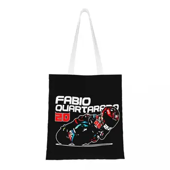 Милая сумка Fabio Quartararo El Diablo Номер 20, сумка для покупок, Холщовая сумка для покупок, сумка для мотоциклиста