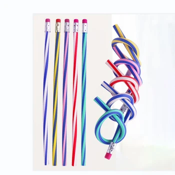 5шт гибких карандашей с ластиком, Кавайные гибкие карандаши для школьного рисования, детские подарки, Корейские канцелярские принадлежности