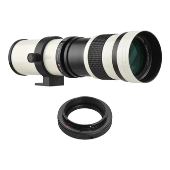 Объектив камеры MF Супертелеобъектив с зумом F/8.3-16 420- 800 мм Т-образное крепление с переходным кольцом для камер Canon EF-Mount EOS 80D 77D 70D