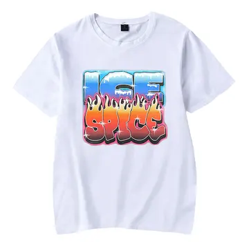 Мужская/ женская футболка Ice Spice 2D, Однотонные футболки, Летняя футболка с коротким рукавом