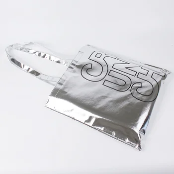 Заводская непластиковая лазерная сумка из нетканого полипропиленового материала из спанбонда, сумка для покупок, металлическая многоразовая сумка для покупок с логотипом