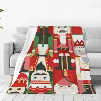 Рождественский щелкунчик, Мягкое фланелевое покрывало для дивана-кровати, теплое одеяло, легкие одеяла для дивана, дорожное одеяло